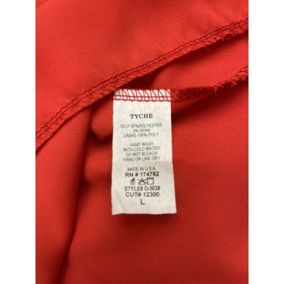 Vici Orange One Shoulder Poncho Blouse Size Large Made In USA - Picture 5 of 8